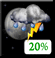 Thursday Night: Slight Chance Showers And Thunderstorms then Mostly Clear